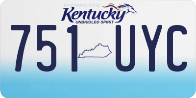 KY license plate 751UYC