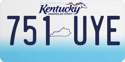 KY license plate 751UYE