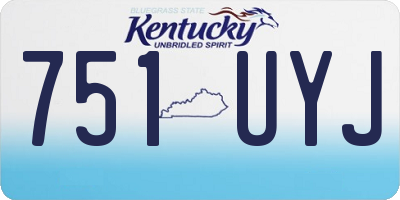 KY license plate 751UYJ