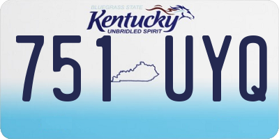 KY license plate 751UYQ
