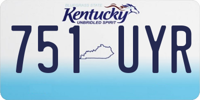 KY license plate 751UYR