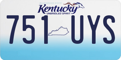 KY license plate 751UYS