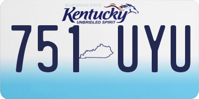 KY license plate 751UYU