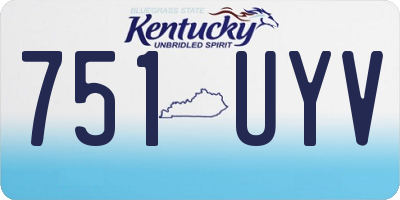 KY license plate 751UYV