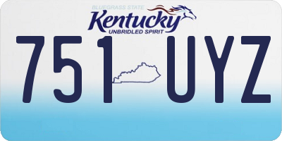 KY license plate 751UYZ