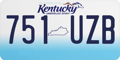 KY license plate 751UZB