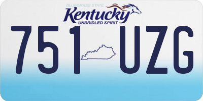 KY license plate 751UZG