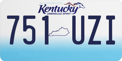 KY license plate 751UZI