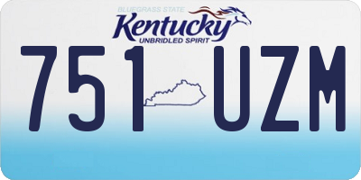 KY license plate 751UZM