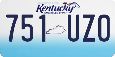 KY license plate 751UZO
