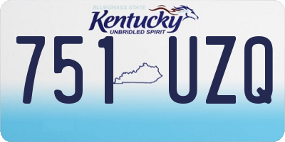 KY license plate 751UZQ