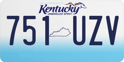 KY license plate 751UZV