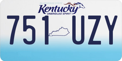 KY license plate 751UZY