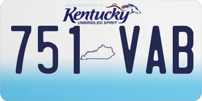 KY license plate 751VAB