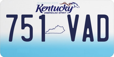 KY license plate 751VAD