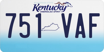 KY license plate 751VAF