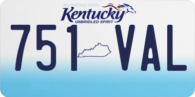 KY license plate 751VAL