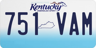 KY license plate 751VAM