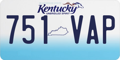 KY license plate 751VAP