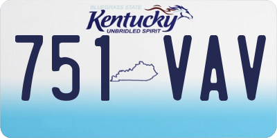 KY license plate 751VAV