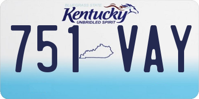 KY license plate 751VAY