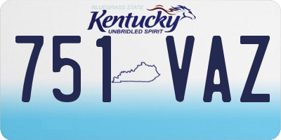 KY license plate 751VAZ