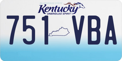 KY license plate 751VBA