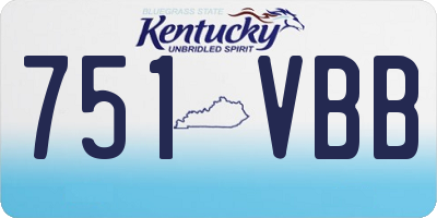 KY license plate 751VBB