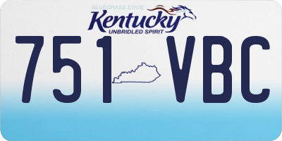 KY license plate 751VBC