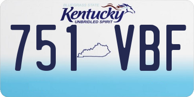 KY license plate 751VBF
