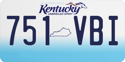 KY license plate 751VBI