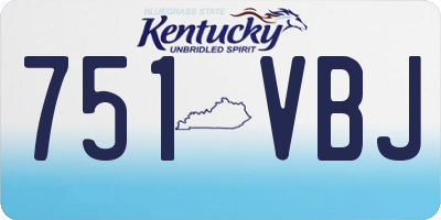 KY license plate 751VBJ