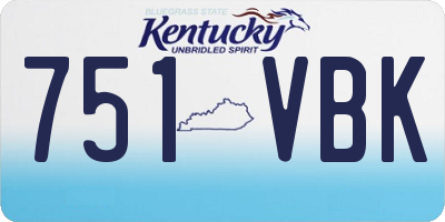 KY license plate 751VBK