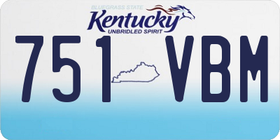 KY license plate 751VBM