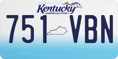KY license plate 751VBN