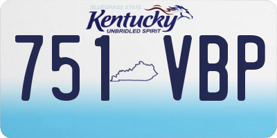 KY license plate 751VBP