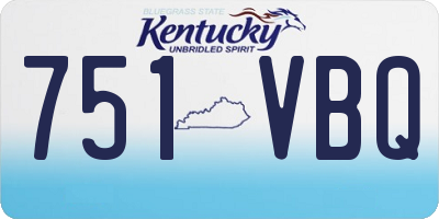 KY license plate 751VBQ