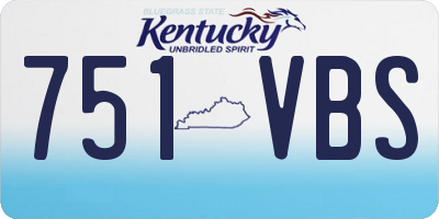 KY license plate 751VBS