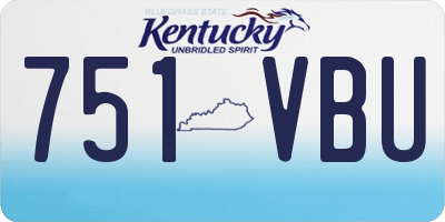 KY license plate 751VBU