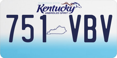 KY license plate 751VBV