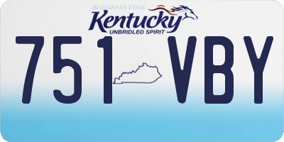KY license plate 751VBY