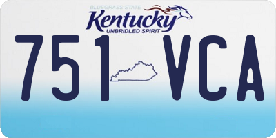 KY license plate 751VCA