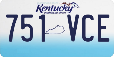 KY license plate 751VCE