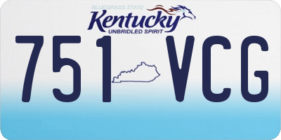 KY license plate 751VCG