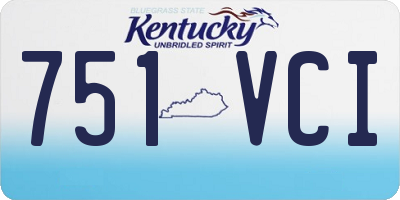 KY license plate 751VCI