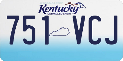 KY license plate 751VCJ