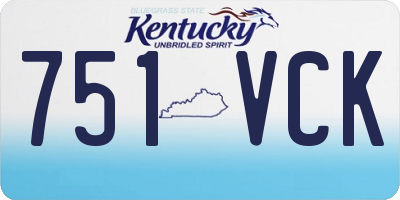 KY license plate 751VCK