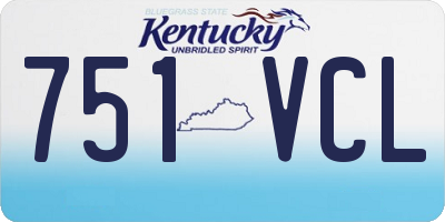 KY license plate 751VCL