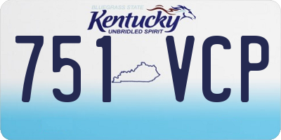 KY license plate 751VCP