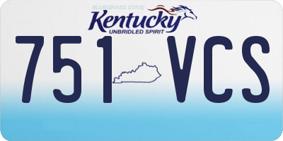 KY license plate 751VCS